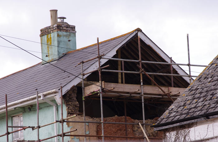 Second floor during renovation
