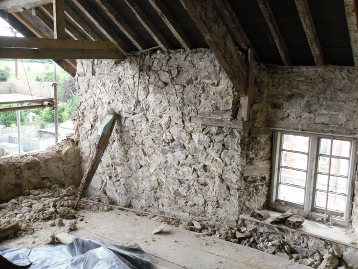 Second floor during renovation