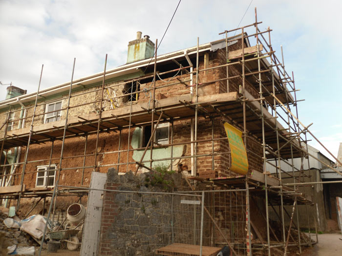 Cottage during renovation